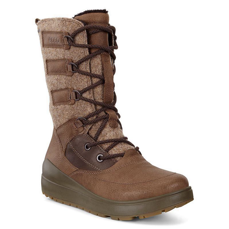 Bota De Invierno Ecco Noyce Para Mujer,Marrones,956473-HRE